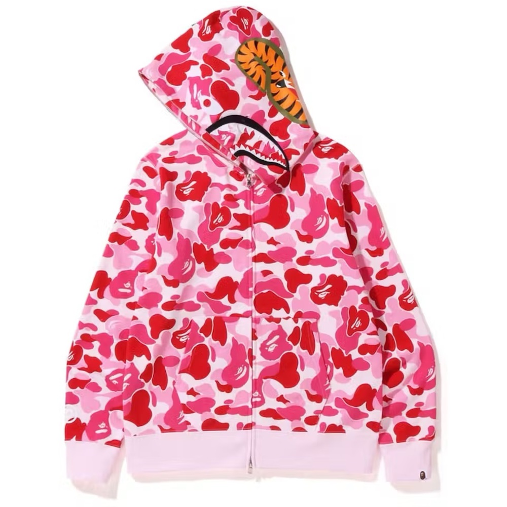 Bape Pink Camo Shark Hoodie